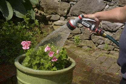 PRO 94833 Metal Front Trigger 6-Pattern Turbo Nozzle | Heavy-Duty Hose Sprayer for Garden, Lawn, Plants, Outdoor Cleaning, Durable Aluminum Core, Quick Connect Set Bundle