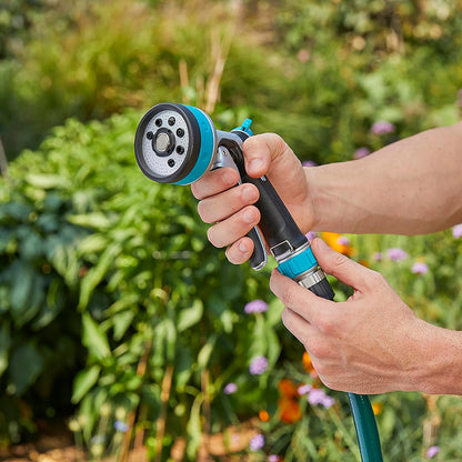 Heavy Duty Front Control Garden Hose Nozzle with 8 Pre-set Spray Patterns, Water Hose Nozzle for Watering Garden or Lawn