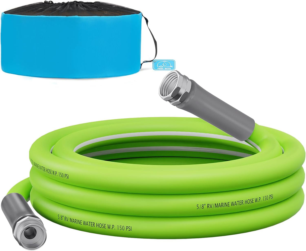 RV Water Hose, 15 FT, 5/8'' Inside Diameter Garden Hose
