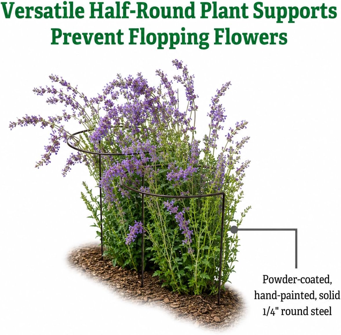 Jardin Half Round Plant Supports -18" x 35"