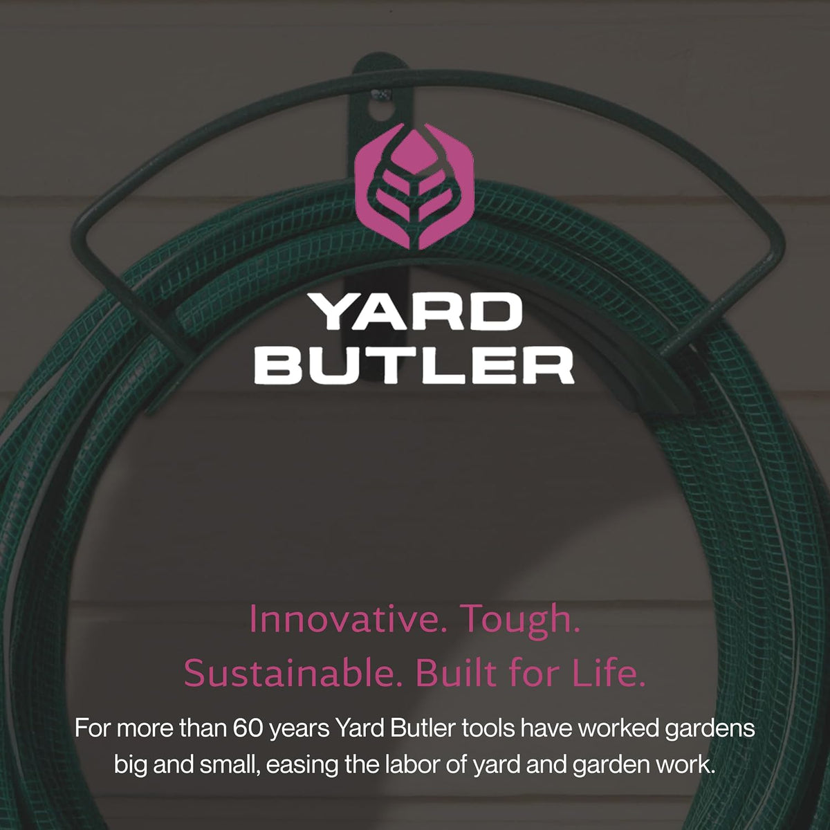 Heavy Duty Wall-Mounted Hose Hanger - Classic Design, Green