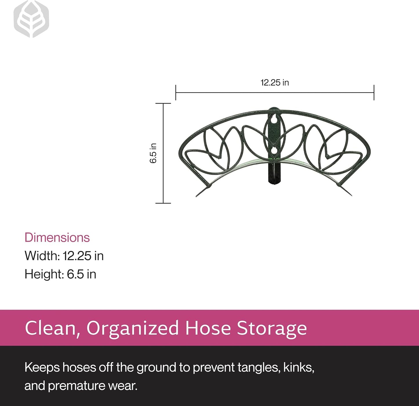 Heavy Duty Wall-Mounted Hose Hanger - Classic Design, Green