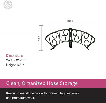 Heavy Duty Wall-Mounted Hose Hanger - Classic Design, Green