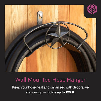 Heavy Duty Wall-Mounted Hose Hanger - Classic Design, Green
