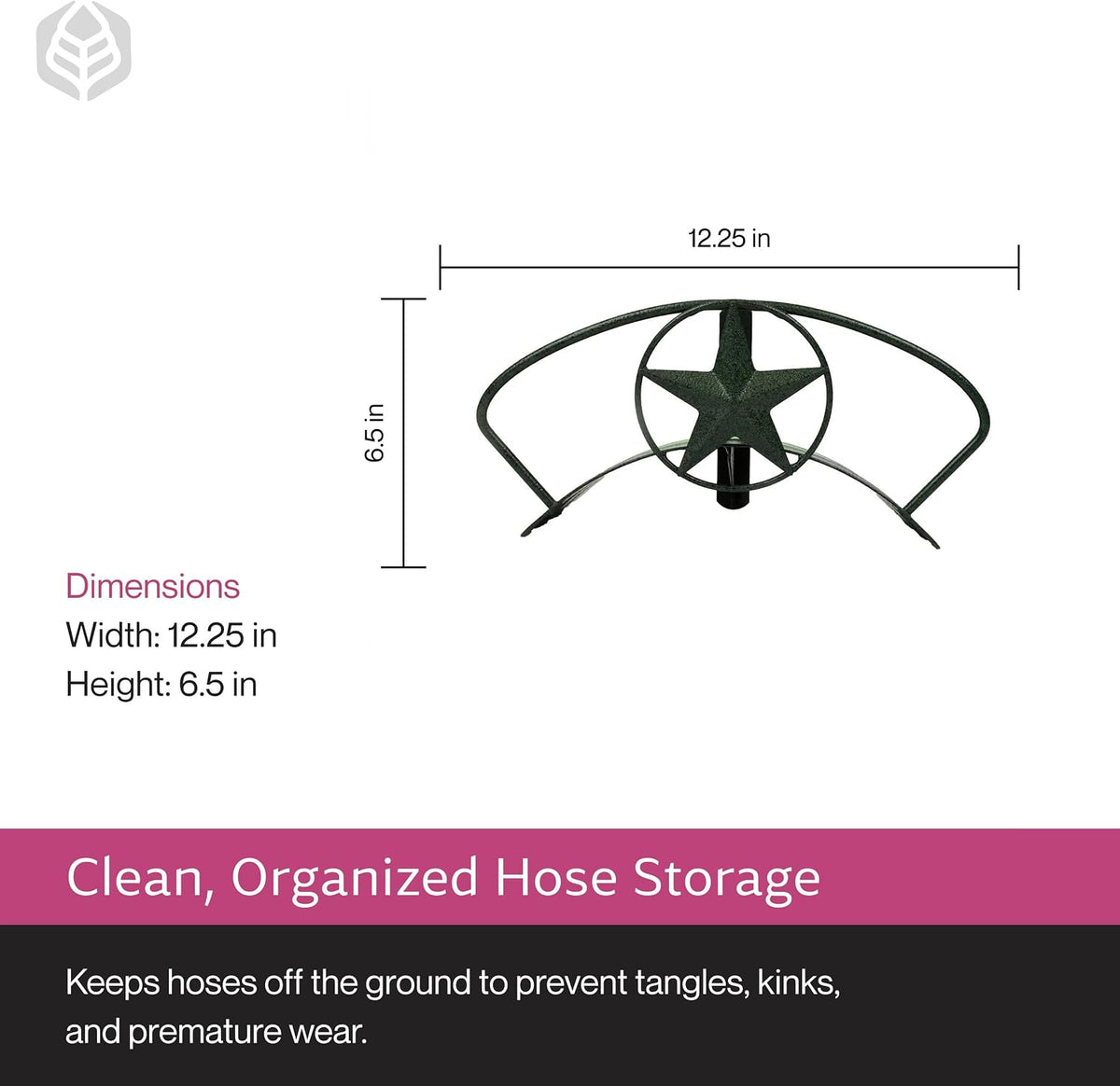 Heavy Duty Wall-Mounted Hose Hanger - Classic Design, Green
