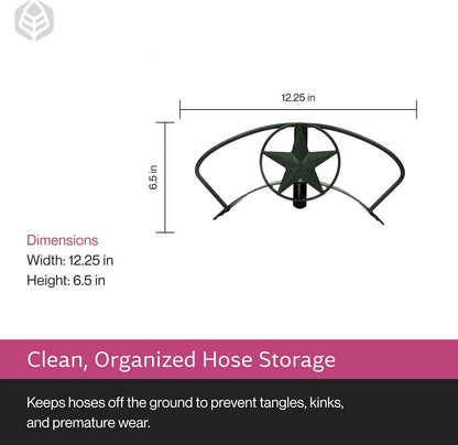 Heavy Duty Wall-Mounted Hose Hanger - Classic Design, Green