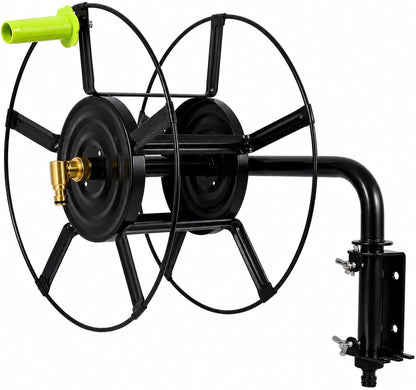 Swivel Hose Reel Wall Mount - 180 Degree Pivot Hose Hanger - Great for Garden Storage - Hose Holder Wall Mount for Air Hose - Heavy Duty Steel Hose Hanger