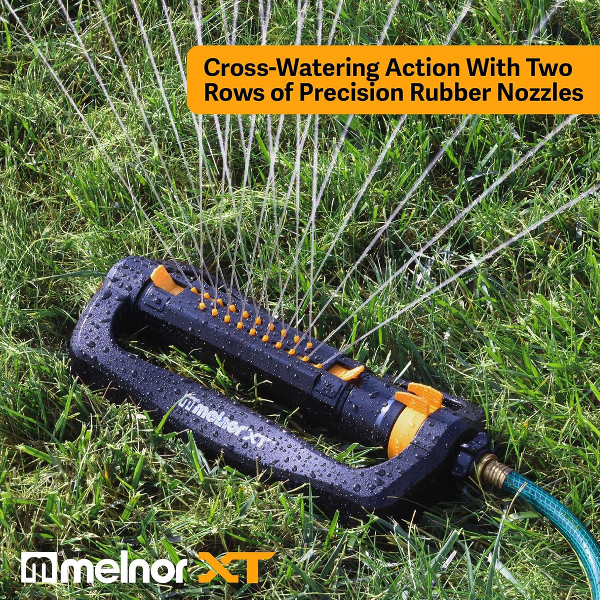 XT Oscillating Sprinkler, 4500 Sq Ft: Flow, Width & Range Adjust