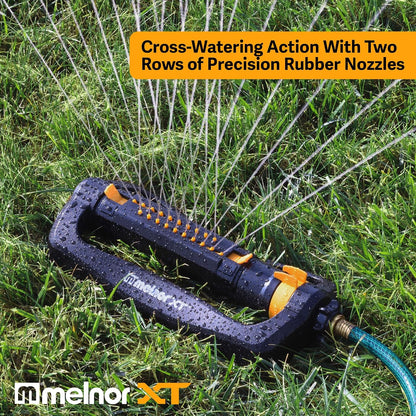 XT Oscillating Sprinkler, 4500 Sq Ft: Flow, Width & Range Adjust