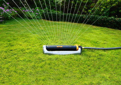 XT Oscillating Sprinkler, 4500 Sq Ft: Flow, Width & Range Adjust