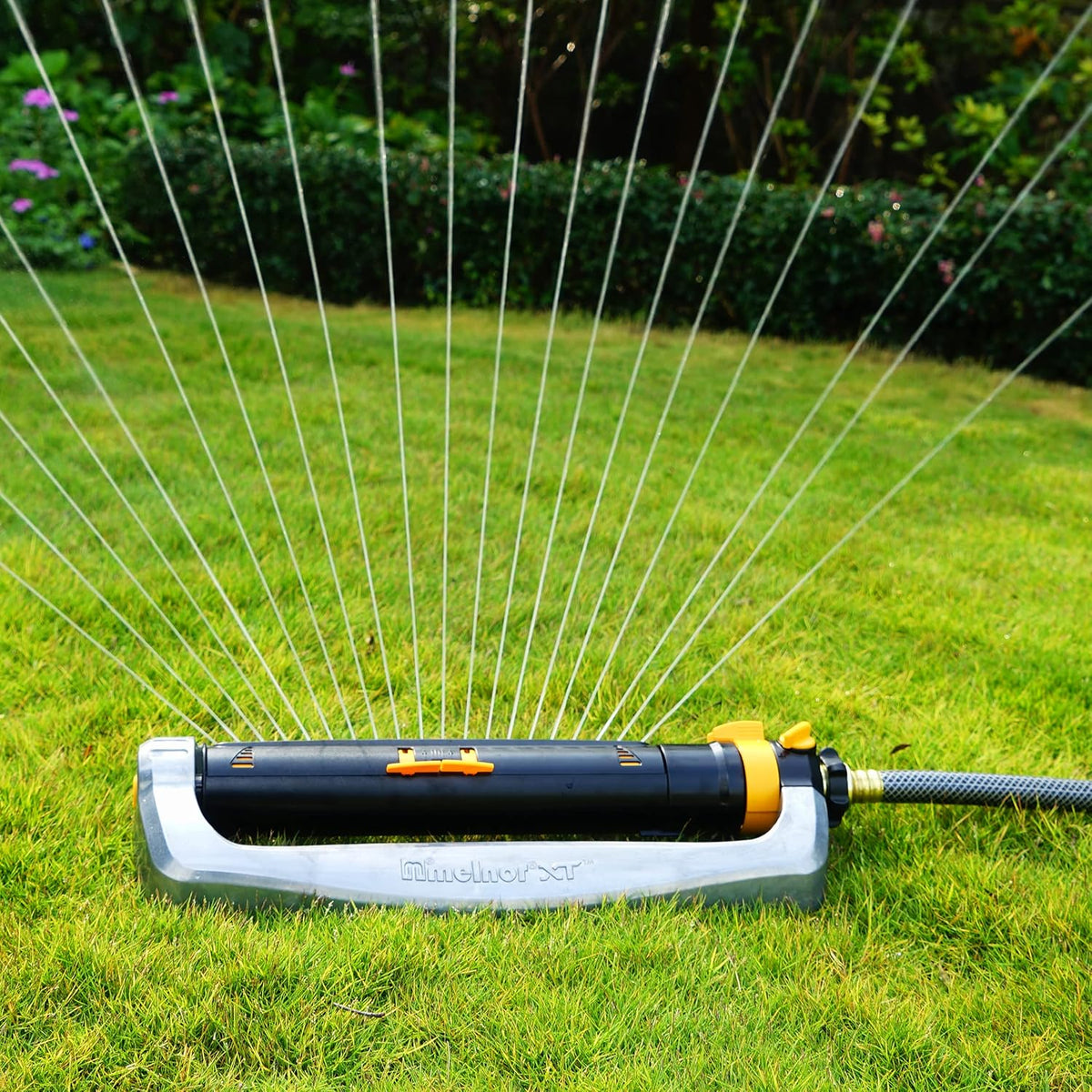 XT Oscillating Sprinkler, 4500 Sq Ft: Flow, Width & Range Adjust