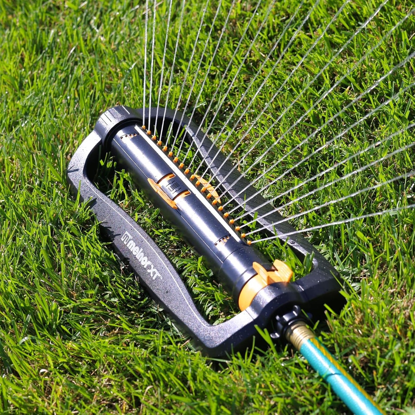 XT Oscillating Sprinkler, 4500 Sq Ft: Flow, Width & Range Adjust