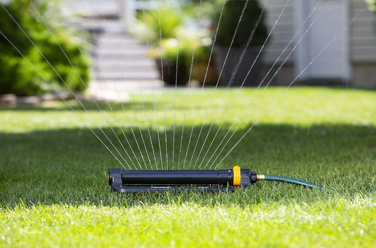 XT Oscillating Sprinkler, 4500 Sq Ft: Flow, Width & Range Adjust