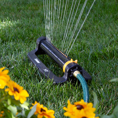 XT Oscillating Sprinkler, 4500 Sq Ft: Flow, Width & Range Adjust