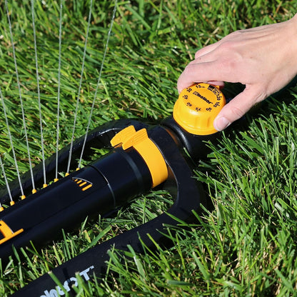 XT Oscillating Sprinkler, 4500 Sq Ft: Flow, Width & Range Adjust