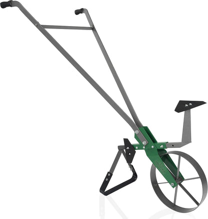 High Wheel Cultivator, Self Cleaning Steel Single Wheel Hoe, Modular Plow Garden Tool for Gardening