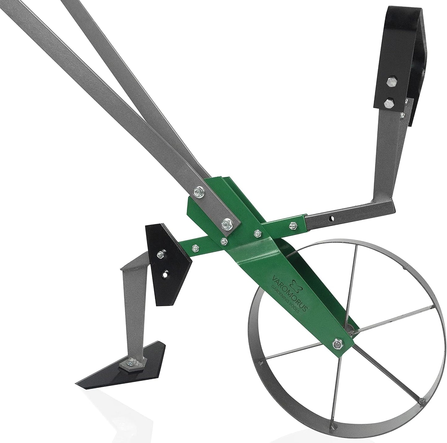 High Wheel Cultivator, Self Cleaning Steel Single Wheel Hoe, Modular Plow Garden Tool for Gardening