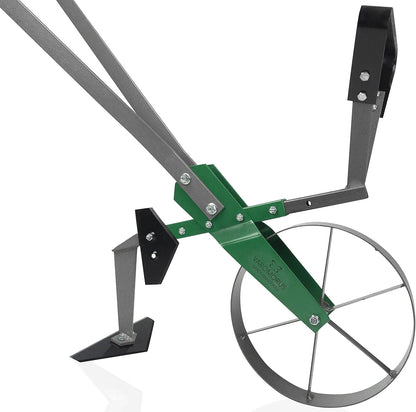 High Wheel Cultivator, Self Cleaning Steel Single Wheel Hoe, Modular Plow Garden Tool for Gardening