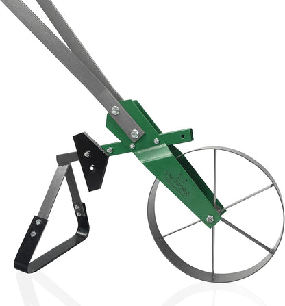 High Wheel Cultivator, Self Cleaning Steel Single Wheel Hoe, Modular Plow Garden Tool for Gardening