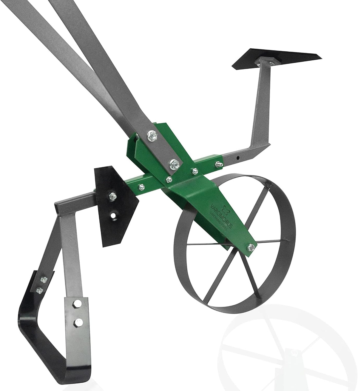 High Wheel Cultivator, Self Cleaning Steel Single Wheel Hoe, Modular Plow Garden Tool for Gardening