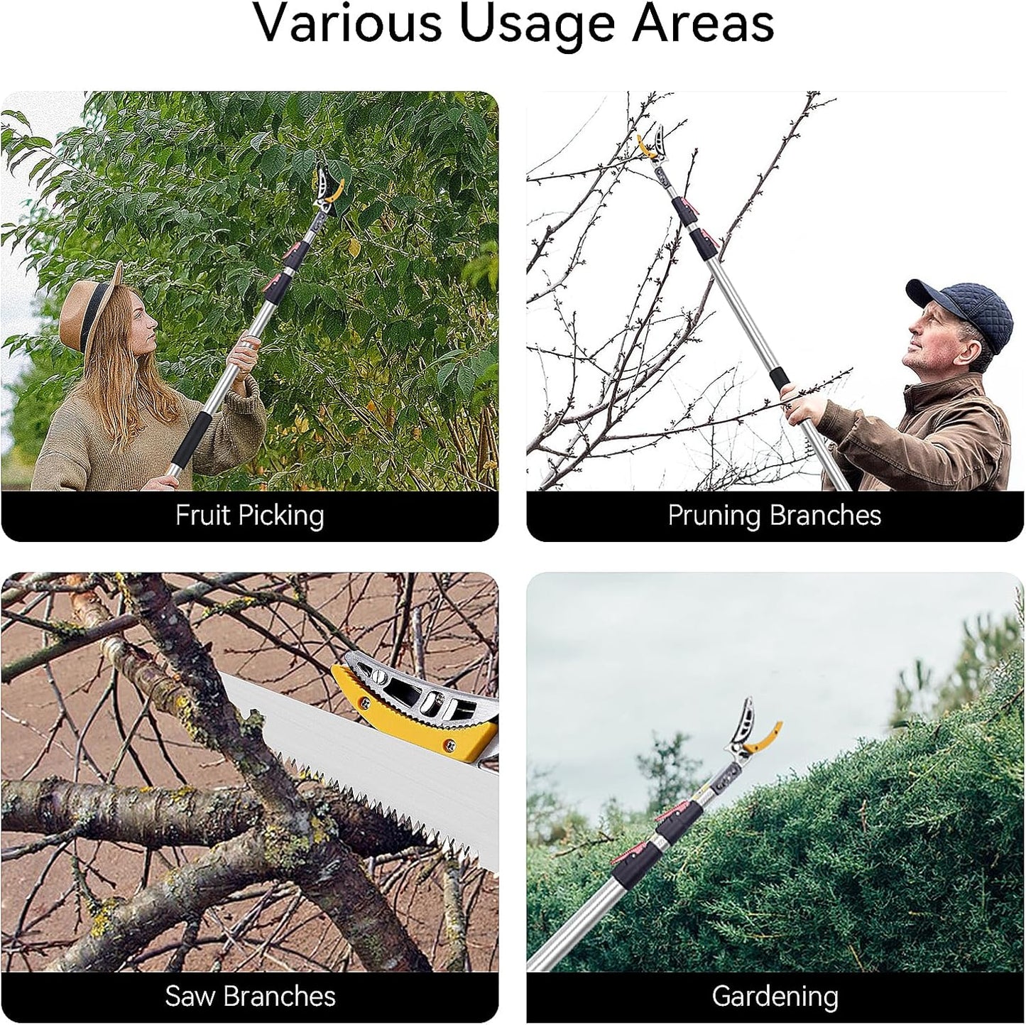Telescoping Tree Pruner 4.6-10 FT with Pole Saw