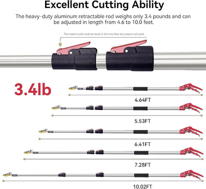 Telescoping Tree Pruner 4.6-10 FT with Pole Saw