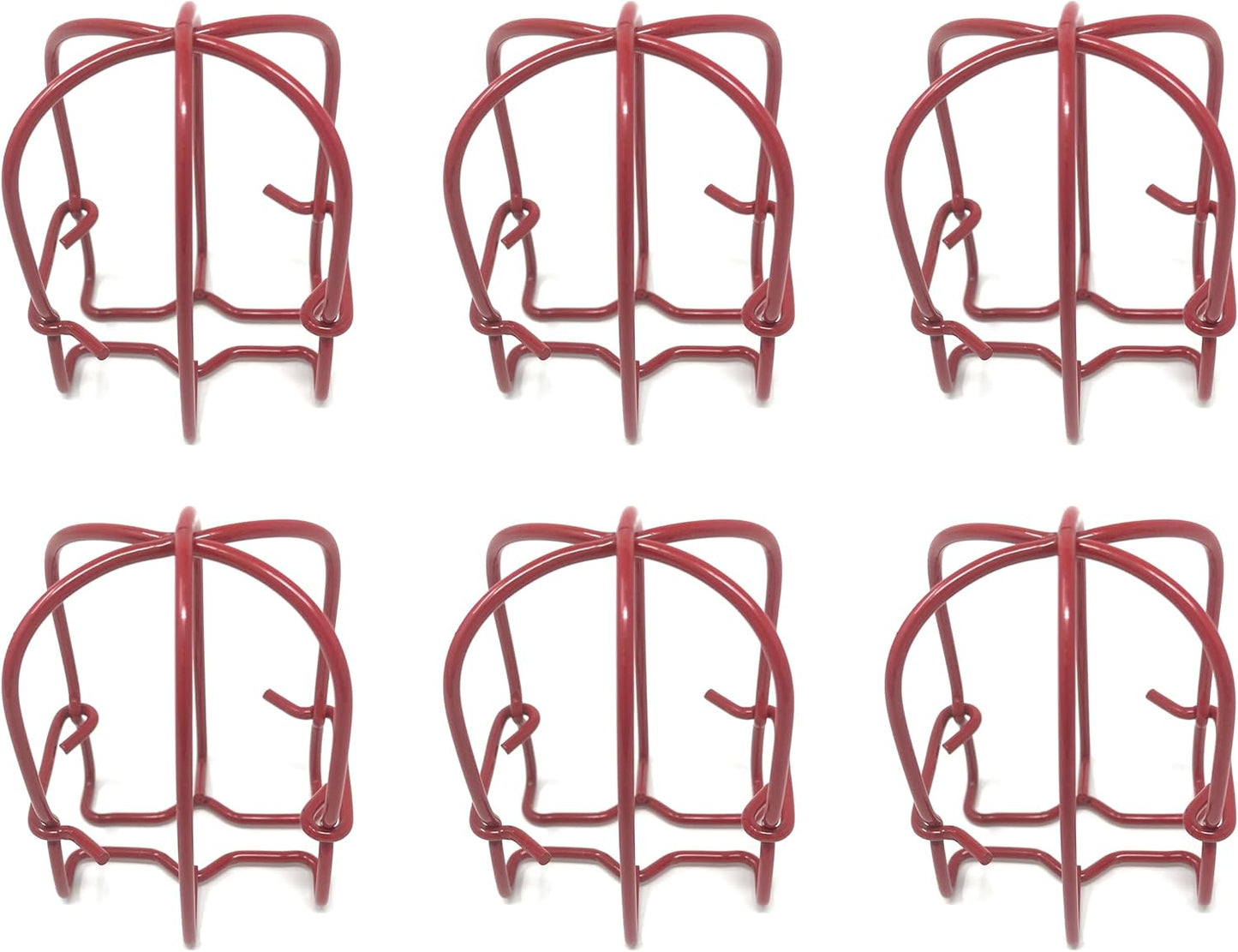 Red Fire Sprinkler Head Guard Covers for Pendant & Upright & Horizontal Heads 1/2" - 3/4" Pack of 6