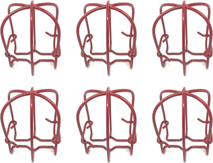Red Fire Sprinkler Head Guard Covers for Pendant & Upright & Horizontal Heads 1/2" - 3/4" Pack of 6