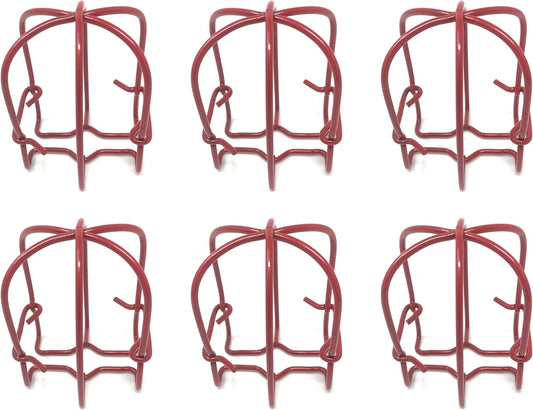 Red Fire Sprinkler Head Guard Covers for Pendant & Upright & Horizontal Heads 1/2" - 3/4" Pack of 6