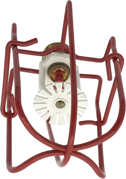 Red Fire Sprinkler Head Guard Covers for Pendant & Upright & Horizontal Heads 1/2" - 3/4" Pack of 6