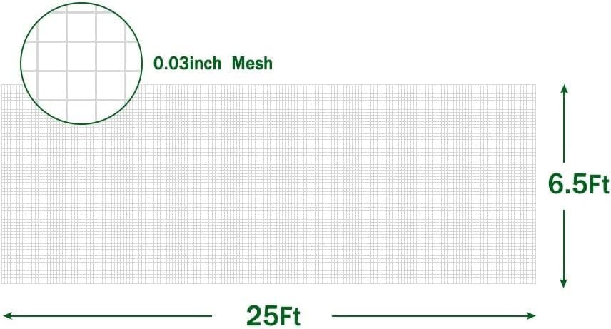 Garden Netting 8'x20' Insect Pest Barrier Bird Netting for Garden Protection,Row Cover Mesh Netting for Vegetables Fruit Trees and Plants,Black