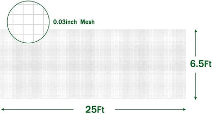 Garden Netting 8'x20' Insect Pest Barrier Bird Netting for Garden Protection,Row Cover Mesh Netting for Vegetables Fruit Trees and Plants,Black