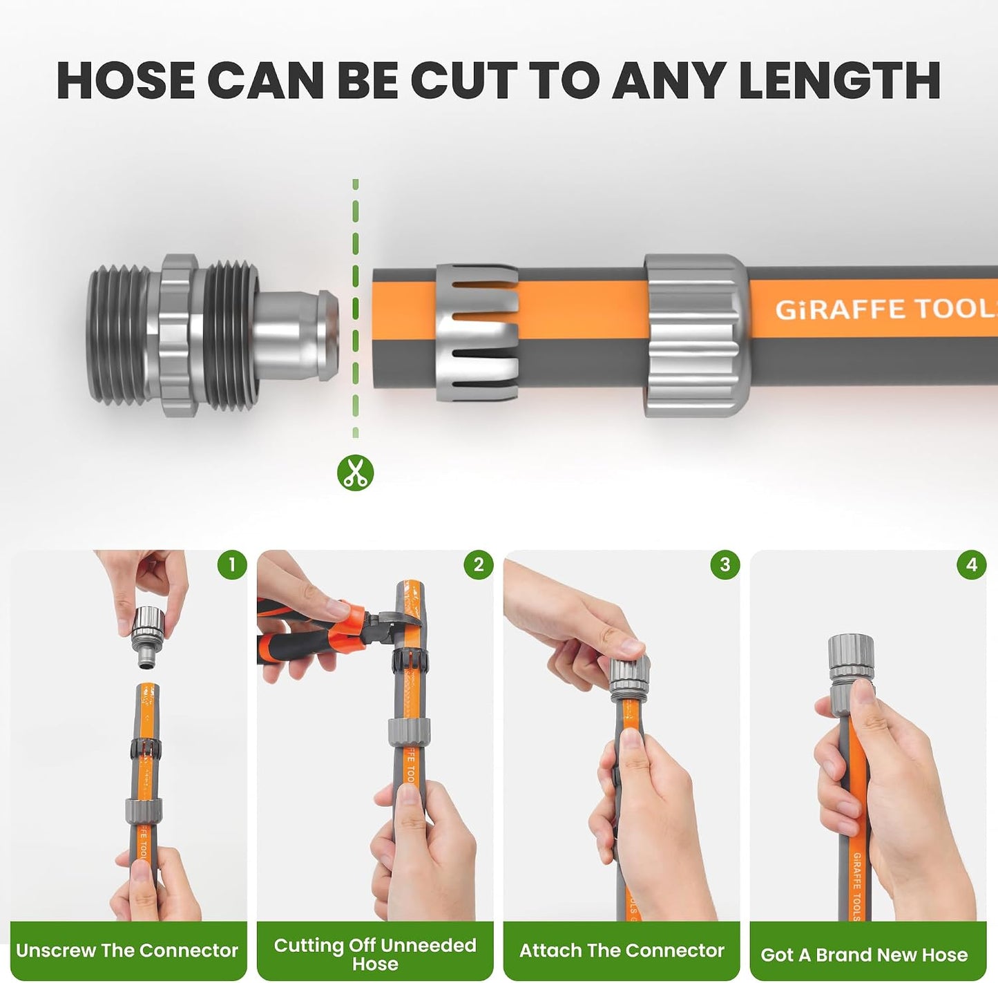 10FT Garden Hose Lay Flat Lightweight Flexible Water Hose