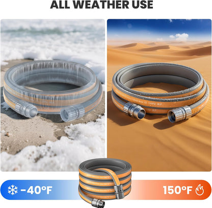 10FT Garden Hose Lay Flat Lightweight Flexible Water Hose