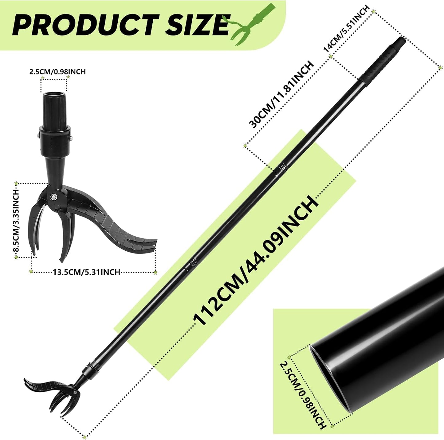 Manual Weed Puller Tool - Reinforced 4-Claw Steel Head - Updated Version Efficient Weed Remover with Long Handle for Garden Weeding - Unbreakable Weeds Effortlessly Without Kneeling