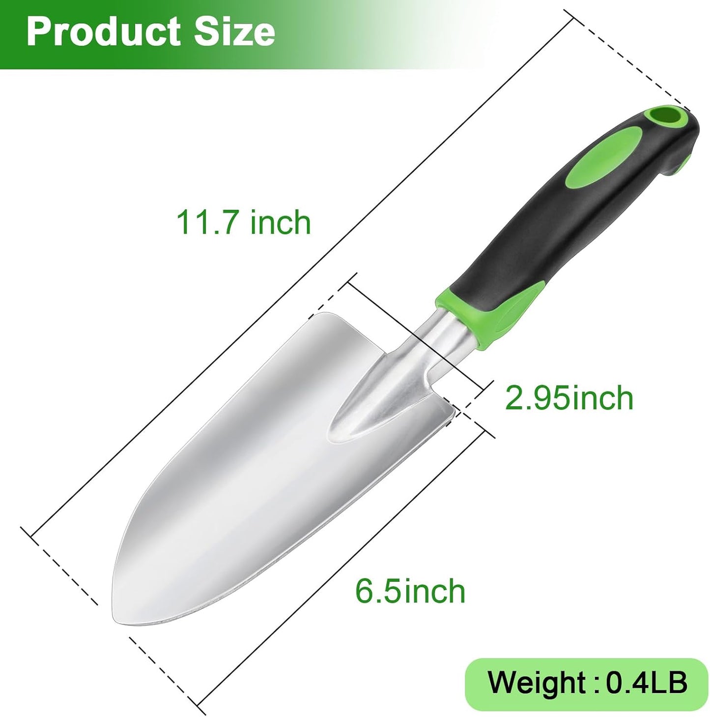Garden Shovel Garden Hand Trowel, Heavy Duty Hand Shovel with Ergonomic Handle, Small Gardening Tools for Digging, Rust Resistant Gardening Spade Trowel Tools, Orange