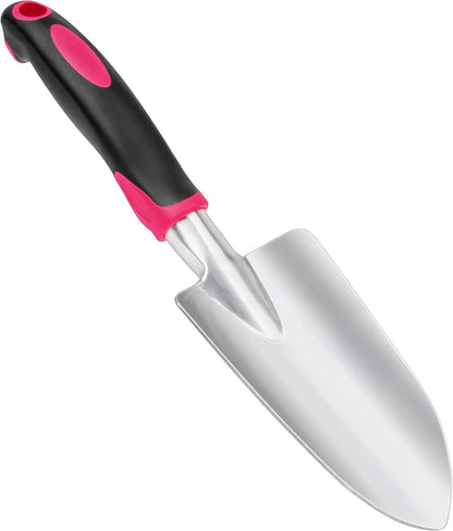 Garden Shovel Garden Hand Trowel, Heavy Duty Hand Shovel with Ergonomic Handle, Small Gardening Tools for Digging, Rust Resistant Gardening Spade Trowel Tools, Orange