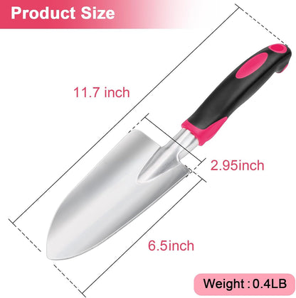 Garden Shovel Garden Hand Trowel, Heavy Duty Hand Shovel with Ergonomic Handle, Small Gardening Tools for Digging, Rust Resistant Gardening Spade Trowel Tools, Orange