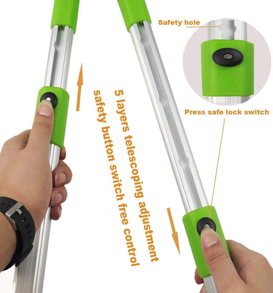 Bypass Lopper with Extendable, Anvil Lopper Heavy Duty, Tree Trimmer Telescopic 26-41 Inch, Garden Pruner 5 Sections Handle Adjustment, Branch Cutter with 2 Inch Cut Capacity