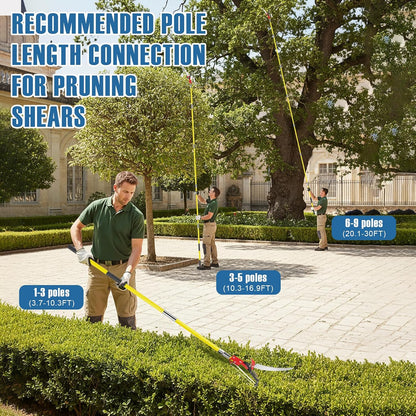 30 Ft Manual Pole Saw, Extendable Tree Pruner Blade and Scissors Set