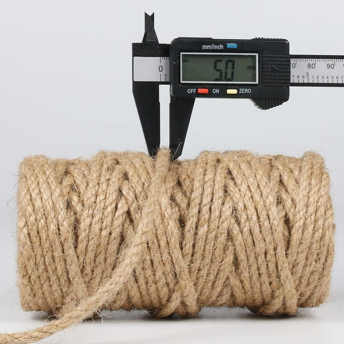 5mm Jute Rope 105 Feet Twisted Heavy Duty and Thick Twine Rope for Cat Scratcher Scratching Post Tree Craft Projects Gardening Home Decoration Packing Bundling (105FT * 5mm)