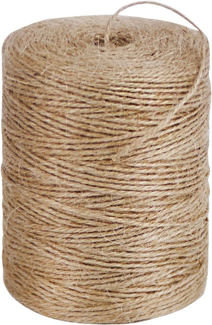 5mm Jute Rope 105 Feet Twisted Heavy Duty and Thick Twine Rope for Cat Scratcher Scratching Post Tree Craft Projects Gardening Home Decoration Packing Bundling (105FT * 5mm)