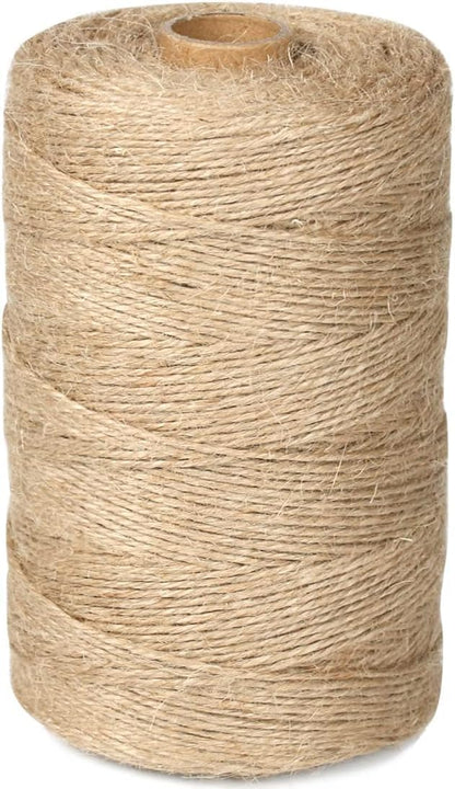 5mm Jute Rope 105 Feet Twisted Heavy Duty and Thick Twine Rope for Cat Scratcher Scratching Post Tree Craft Projects Gardening Home Decoration Packing Bundling (105FT * 5mm)