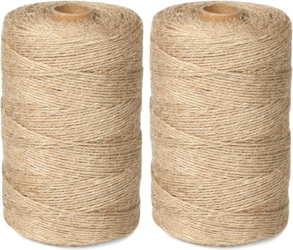5mm Jute Rope 105 Feet Twisted Heavy Duty and Thick Twine Rope for Cat Scratcher Scratching Post Tree Craft Projects Gardening Home Decoration Packing Bundling (105FT * 5mm)