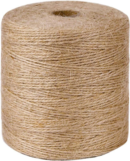 5mm Jute Rope 105 Feet Twisted Heavy Duty and Thick Twine Rope for Cat Scratcher Scratching Post Tree Craft Projects Gardening Home Decoration Packing Bundling (105FT * 5mm)
