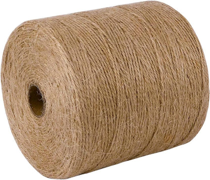 5mm Jute Rope 105 Feet Twisted Heavy Duty and Thick Twine Rope for Cat Scratcher Scratching Post Tree Craft Projects Gardening Home Decoration Packing Bundling (105FT * 5mm)