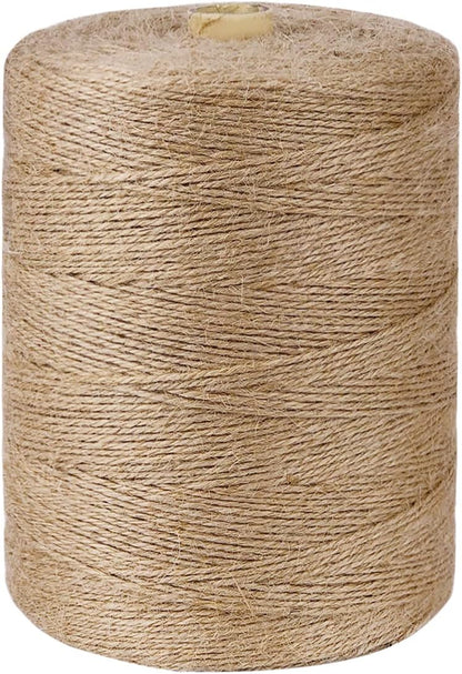 5mm Jute Rope 105 Feet Twisted Heavy Duty and Thick Twine Rope for Cat Scratcher Scratching Post Tree Craft Projects Gardening Home Decoration Packing Bundling (105FT * 5mm)