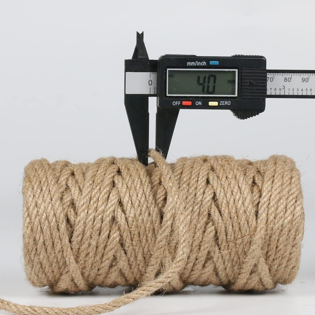 5mm Jute Rope 105 Feet Twisted Heavy Duty and Thick Twine Rope for Cat Scratcher Scratching Post Tree Craft Projects Gardening Home Decoration Packing Bundling (105FT * 5mm)