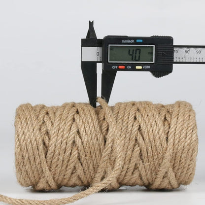 5mm Jute Rope 105 Feet Twisted Heavy Duty and Thick Twine Rope for Cat Scratcher Scratching Post Tree Craft Projects Gardening Home Decoration Packing Bundling (105FT * 5mm)