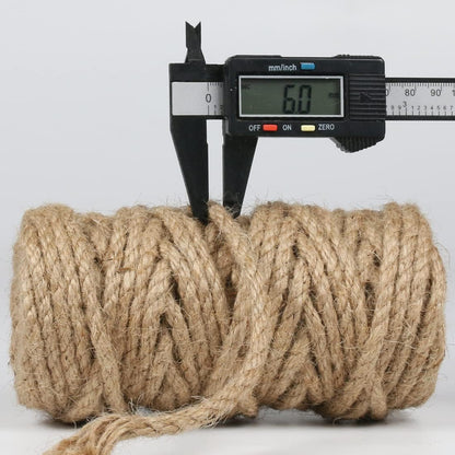 5mm Jute Rope 105 Feet Twisted Heavy Duty and Thick Twine Rope for Cat Scratcher Scratching Post Tree Craft Projects Gardening Home Decoration Packing Bundling (105FT * 5mm)